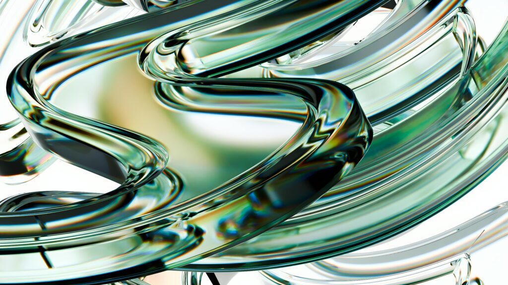 A dynamic abstract glass structure symbolizing clarity, agility, and high-level strategic guidance offered by a boutique consulting and interim leadership firm.